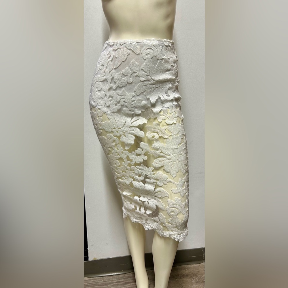 Want my look mid length see through skirt with booty shorts, so:Small, white